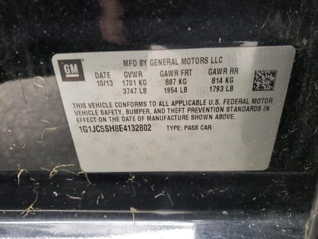Photo 10 from auction – 2014 CHEVROLET SONIC with VIN 1G1JC5SH8E4132802
