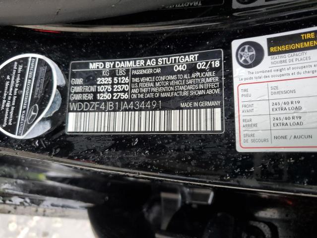 Photo 10 from auction – 2018 MERCEDES-BENZ E 300 with VIN WDDZF4JB1JA434491