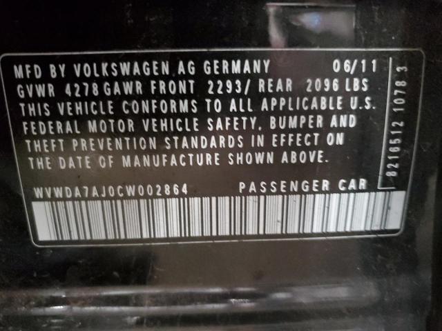 Photo 10 from auction – 2012 VOLKSWAGEN GOLF with VIN WVWDA7AJ0CW002864