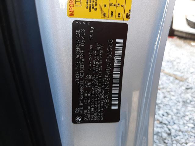 Photo 10 from auction – 2008 BMW 135 I with VIN WBAUN93588VF55968