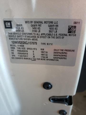 Photo 10 from auction – 2012 CHEVROLET TRAVERSE L with VIN 1GNKVGED6CJ137979