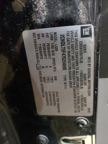 Photo 10 from auction – 2007 CHEVROLET EQUINOX LT with VIN 2CNDL73F476234995