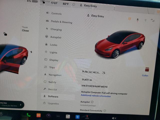 Photo 9 from auction – 2022 TESLA MODEL 3 with VIN 5YJ3E1EAXNF145710
