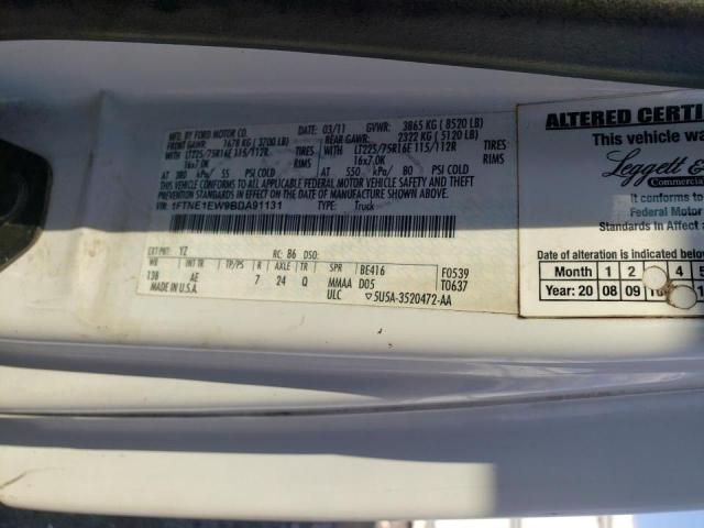 Photo 10 from auction – 2011 FORD ECONOLINE with VIN 1FTNE1EW9BDA91131