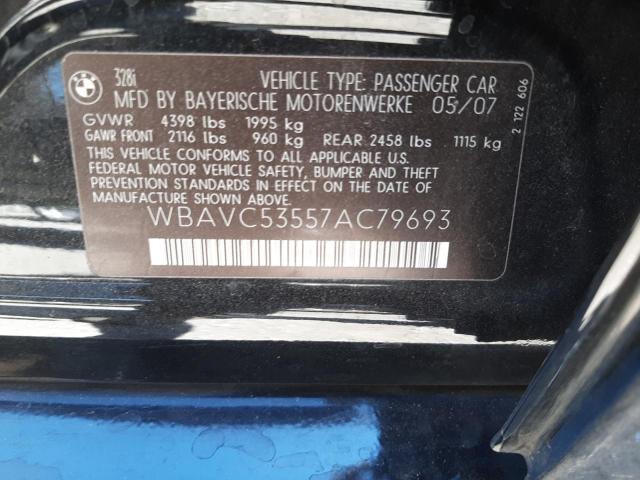 Photo 10 from auction – 2007 BMW 328 I SULE with VIN WBAVC53557AC79693
