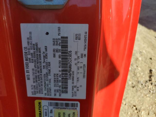 Photo 10 from auction – 2015 FORD MUSTANG with VIN 1FA6P8AM6F5315036