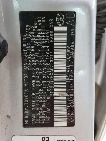 Photo 10 from auction – 2010 TOYOTA COROLA with VIN 2T1BU4EEXAC283247