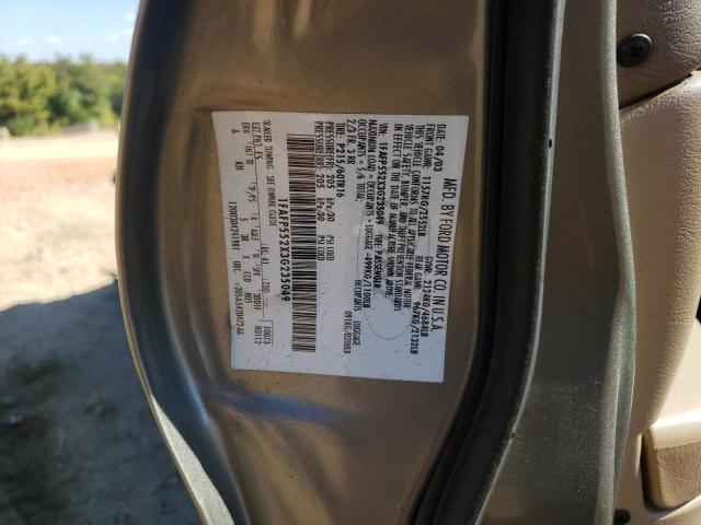 Photo 10 from auction – 2003 FORD TAURUS SES with VIN 1FAFP552X3G235049
