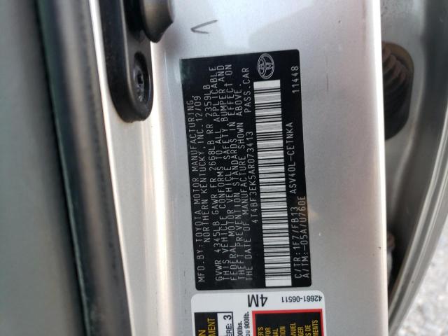 Photo 10 from auction – 2010 TOYOTA CAMRY BASE with VIN 4T4BF3EK5AR073413