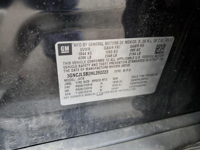 Photo 10 from auction – 2017 CHEVROLET TRAX 1LT with VIN 3GNCJLSB2HL260223