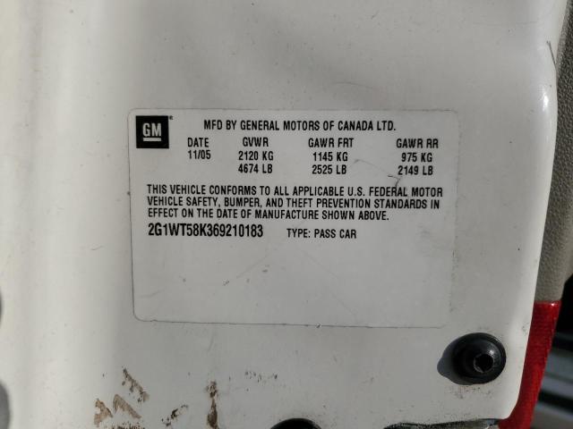 Photo 10 from auction – 2006 CHEVROLET IMPALA LT with VIN 2G1WT58K369210183