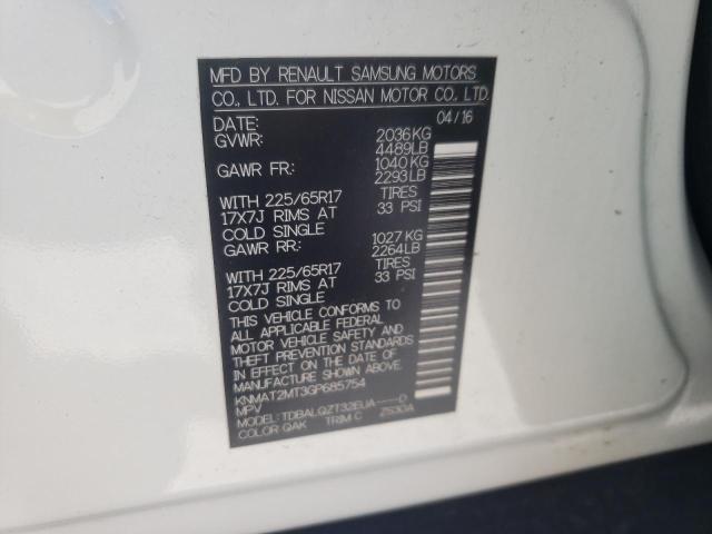 Photo 10 from auction – 2016 NISSAN ROGUE with VIN KNMAT2MT3GP685754