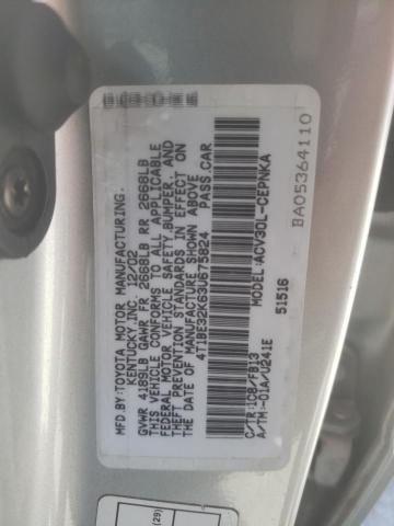 Photo 10 from auction – 2003 TOYOTA CAMRY LE with VIN 4T1BE32K63U675824