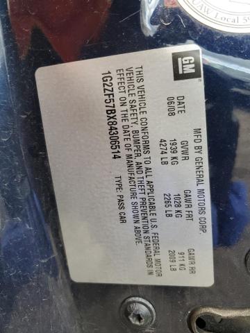 Photo 10 from auction – 2008 PONTIAC G6 VALUE L with VIN 1G2ZF57BX84306514