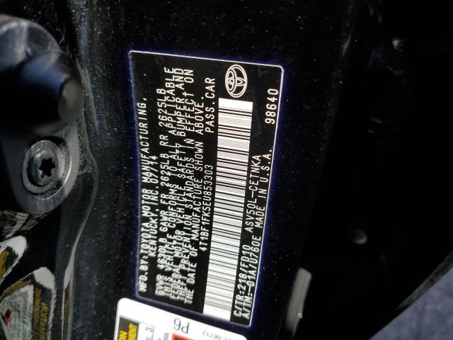 Photo 10 from auction – 2014 TOYOTA CAMRY L with VIN 4T1BF1FK5EU853303