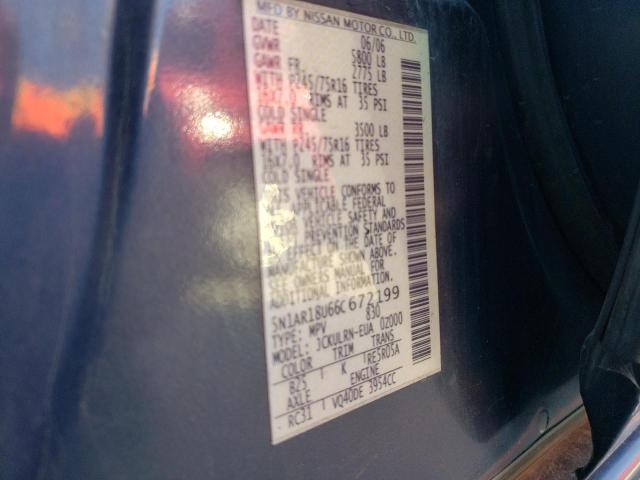 Photo 10 from auction – 2006 NISSAN PATHFINDER with VIN 5N1AR18U66C672199