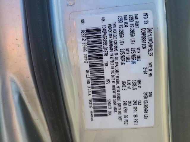 Photo 10 from auction – 2005 DODGE CARAVAN SX with VIN 1D4GP45R05B134370
