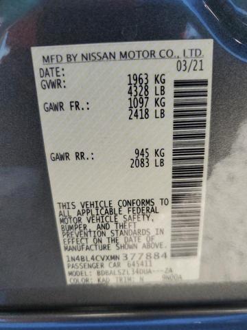 Photo 10 from auction – 2021 NISSAN ALTIMA SR with VIN 1N4BL4CVXMN377884