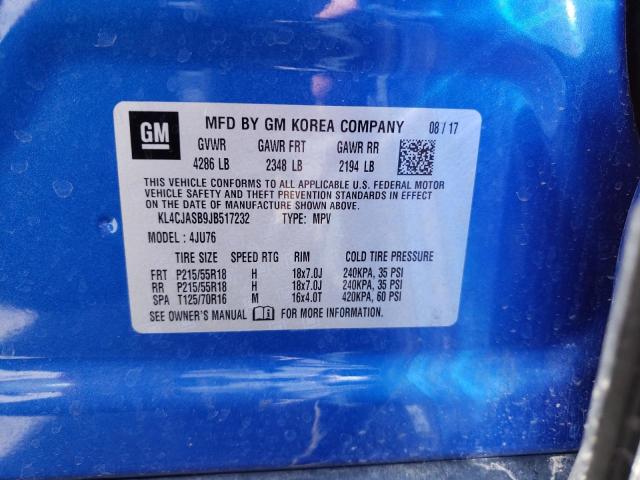 Photo 10 from auction – 2018 BUICK ENCORE PRE with VIN KL4CJASB9JB517232
