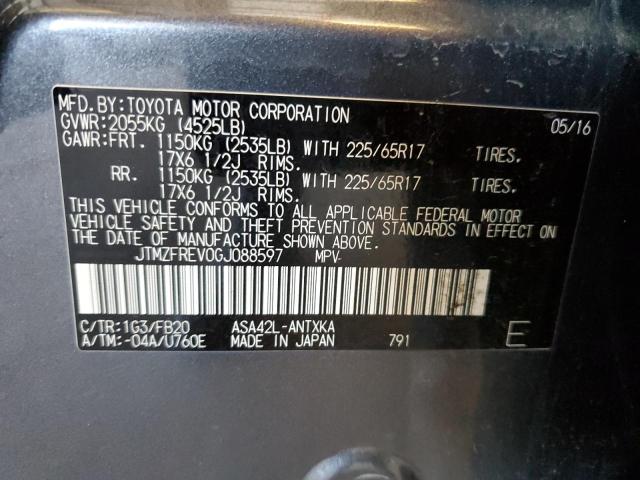 Photo 10 from auction – 2016 TOYOTA RAV4 LE with VIN JTMZFREV0GJ088597