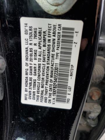 Photo 10 from auction – 2014 HONDA CIVIC LX with VIN 19XFB2F54EE233011