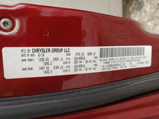 Photo 10 from auction – 2010 CHRYSLER TOWN & COU with VIN 2A4RR8DX2AR358415