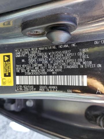 Photo 10 from auction – 2013 TOYOTA HIGHLANDER with VIN 5TDBK3EH3DS240990