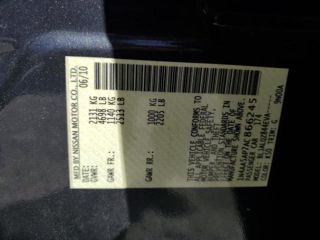 Photo 10 from auction – 2010 NISSAN MAXIMA S with VIN 1N4AA5AP7AC866245