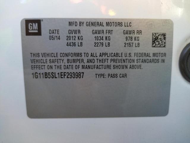 Photo 10 from auction – 2014 CHEVROLET MALIBU LS with VIN 1G11B5SL1EF293987