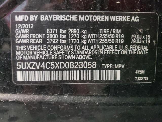 Photo 10 from auction – 2013 BMW X5 XDRIVE3 with VIN 5UXZV4C5XD0B23058