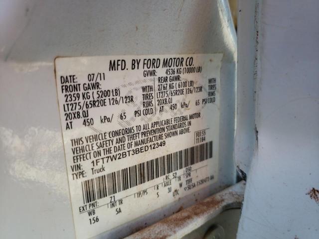Photo 10 from auction – 2011 FORD F250 SUPER with VIN 1FT7W2BT3BED12349