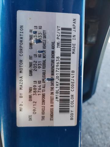 Photo 10 from auction – 2013 MAZDA 3 I with VIN JM1BL1KF0D1729638