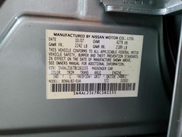 Photo 10 from auction – 2008 NISSAN ALTIMA 2.5 with VIN 1N4AL21E78C161155