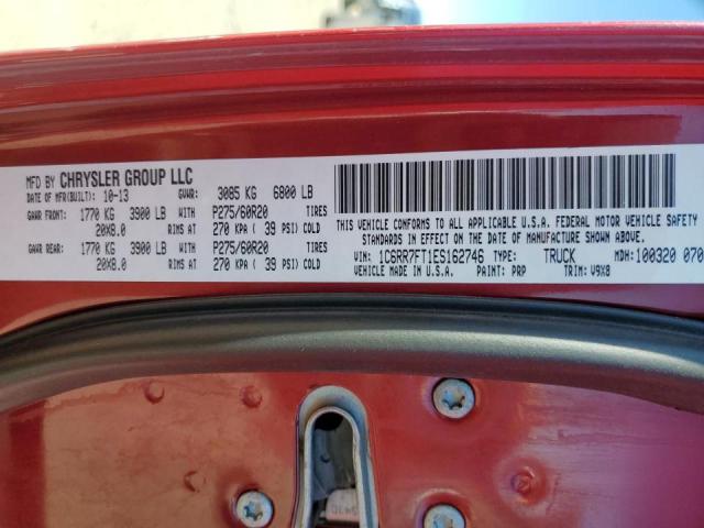 Photo 10 from auction – 2014 RAM 1500 ST with VIN 1C6RR7FT1ES162746