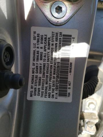 Photo 10 from auction – 2016 HONDA CIVIC LX with VIN 19XFC2F58GE033619