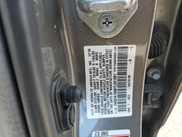 Photo 10 from auction – 2007 HONDA CIVIC EX with VIN 1HGFA16887L041061