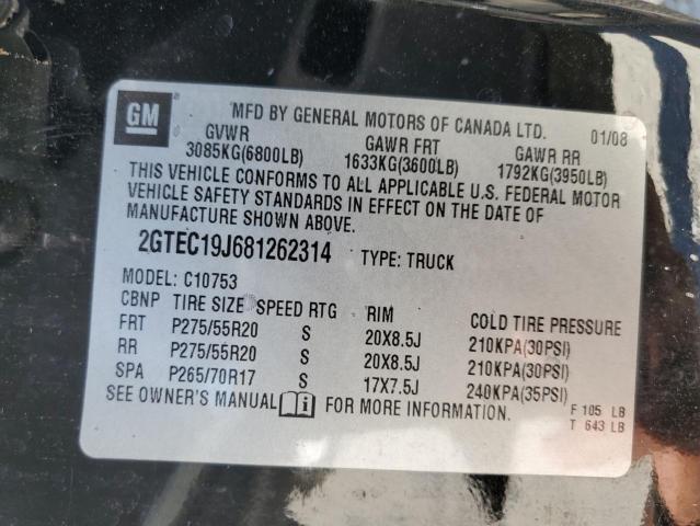 Photo 10 from auction – 2008 GMC SIERRA C15 with VIN 2GTEC19J681262314