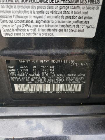 Photo 10 from auction – 2012 SUBARU LEGACY 2.5 with VIN 4S3BMCC69C3006915