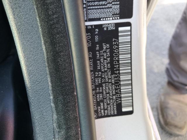 Photo 10 from auction – 2004 BMW 325 XI with VIN WBAEU33414PR06937