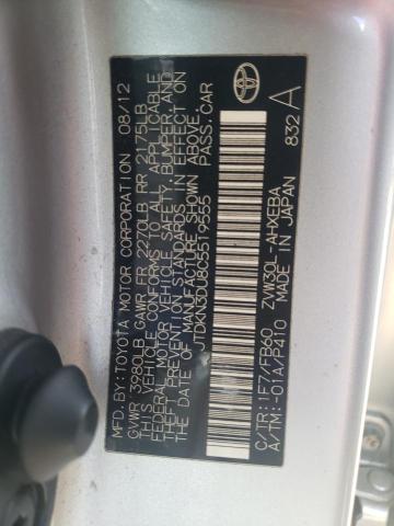 Photo 10 from auction – 2012 TOYOTA PRIUS with VIN JTDKN3DU8C5519555