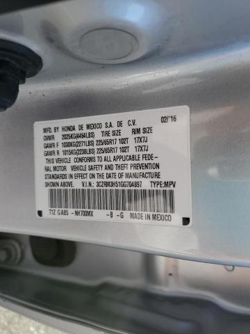 Photo 10 from auction – 2016 HONDA CR-V EX with VIN 3CZRM3H51GG704897