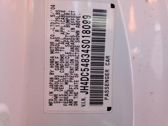 Photo 10 from auction – 2004 ACURA RSX with VIN JH4DC54834S018099