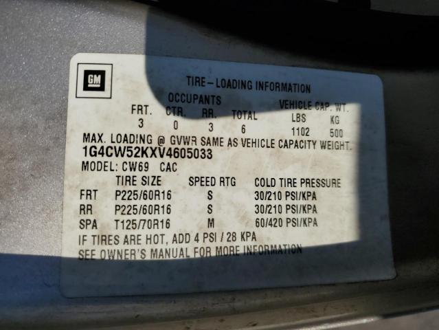 Photo 10 from auction – 1997 BUICK PARK AVENU with VIN 1G4CW52KXV4605033