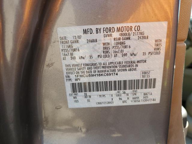 Photo 10 from auction – 2008 FORD ESCAPE HEV with VIN 1FMCU59H18KC69174