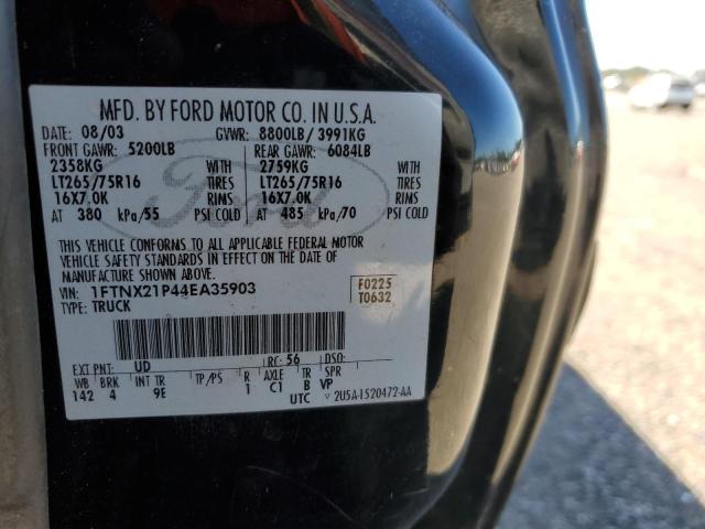 Photo 10 from auction – 2004 FORD F250 SUPER with VIN 1FTNX21P44EA35903