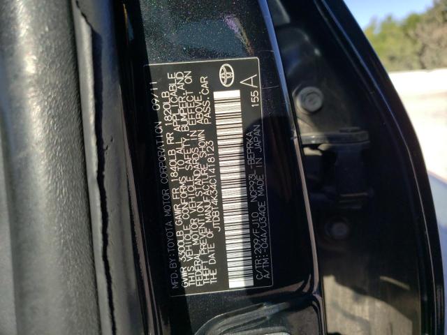 Photo 10 from auction – 2012 TOYOTA YARIS with VIN JTDBT4K34C1418123