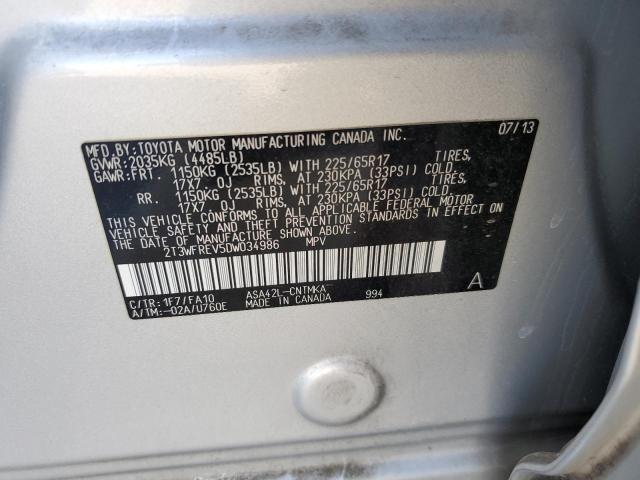 Photo 10 from auction – 2013 TOYOTA RAV4 XLE with VIN 2T3WFREV5DW034986