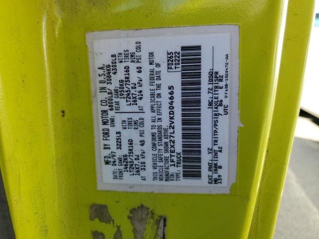 Photo 10 from auction – 1997 FORD F250 with VIN 1FTEX27L2VKD04665