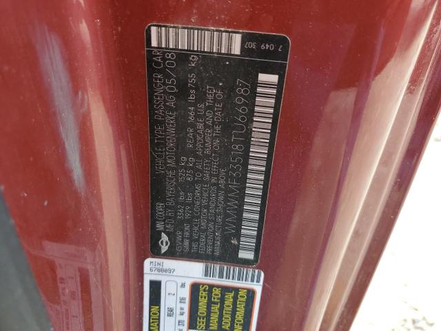 Photo 10 from auction – 2008 MINI COOPER with VIN WMWMF33518TU66987