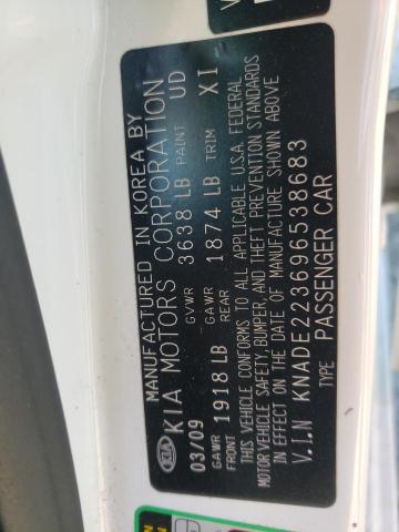 Photo 10 from auction – 2009 KIA RIO with VIN KNADE223696538683